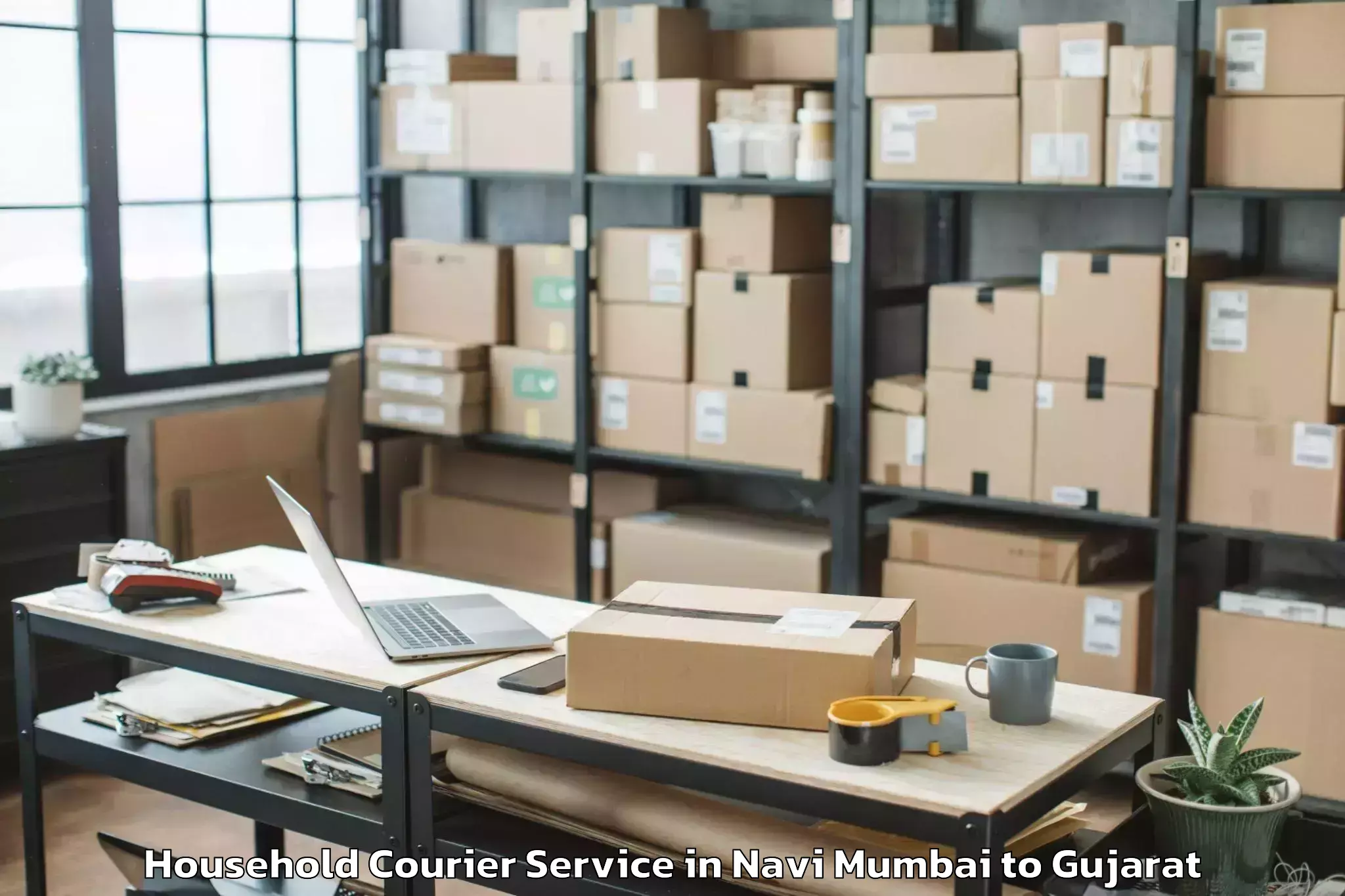 Professional Navi Mumbai to Siddhapur Household Courier